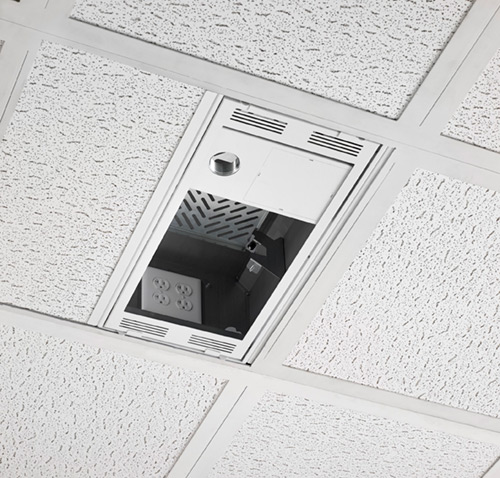 1' x 2' Above Suspended Ceiling Storage Box with Column Drop | Legrand AV