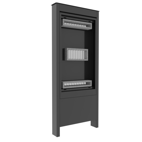 Outdoor-Kiosk---Black-Samsung-Front---No-Screen