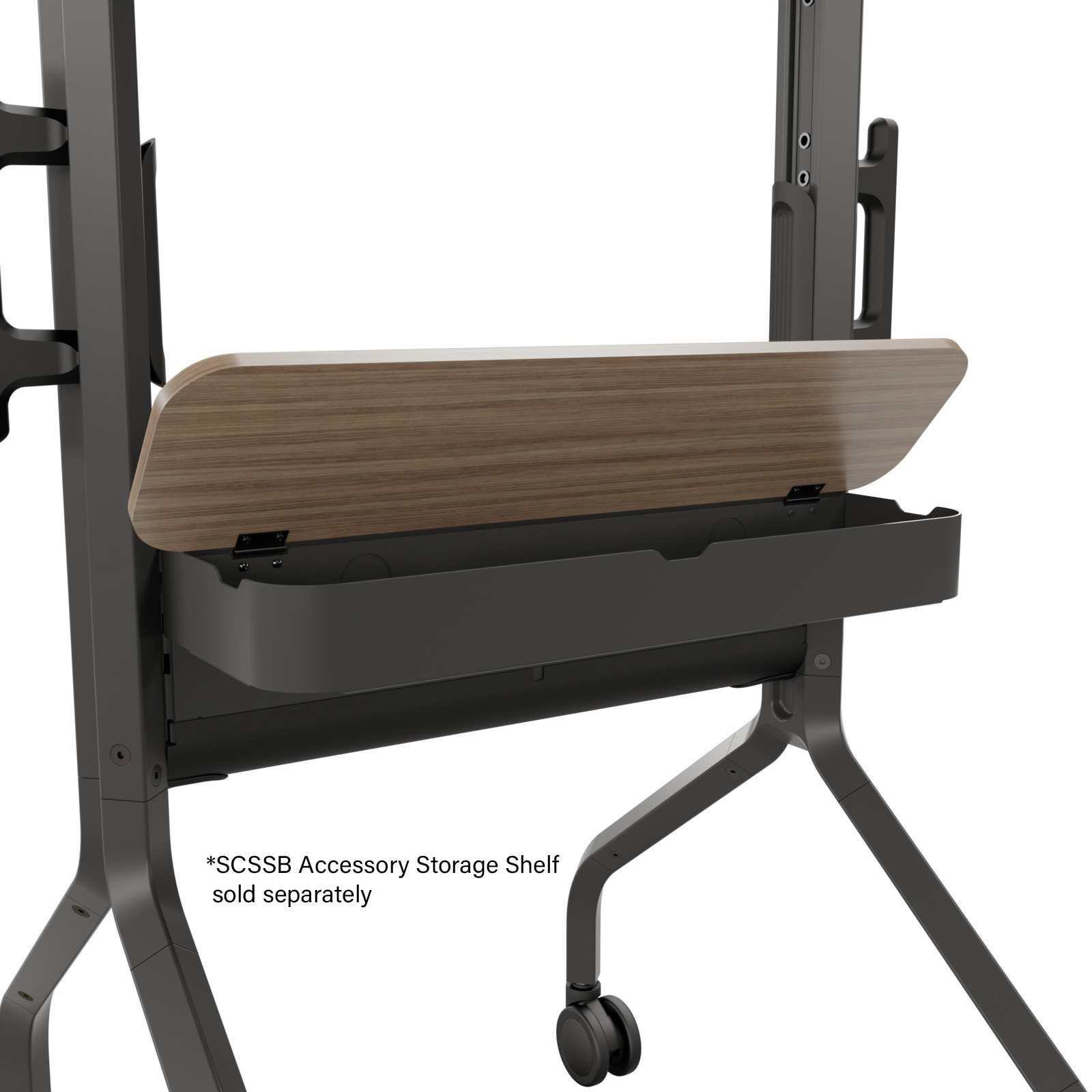 Voyager-Cart---Black-Shelf-Open
