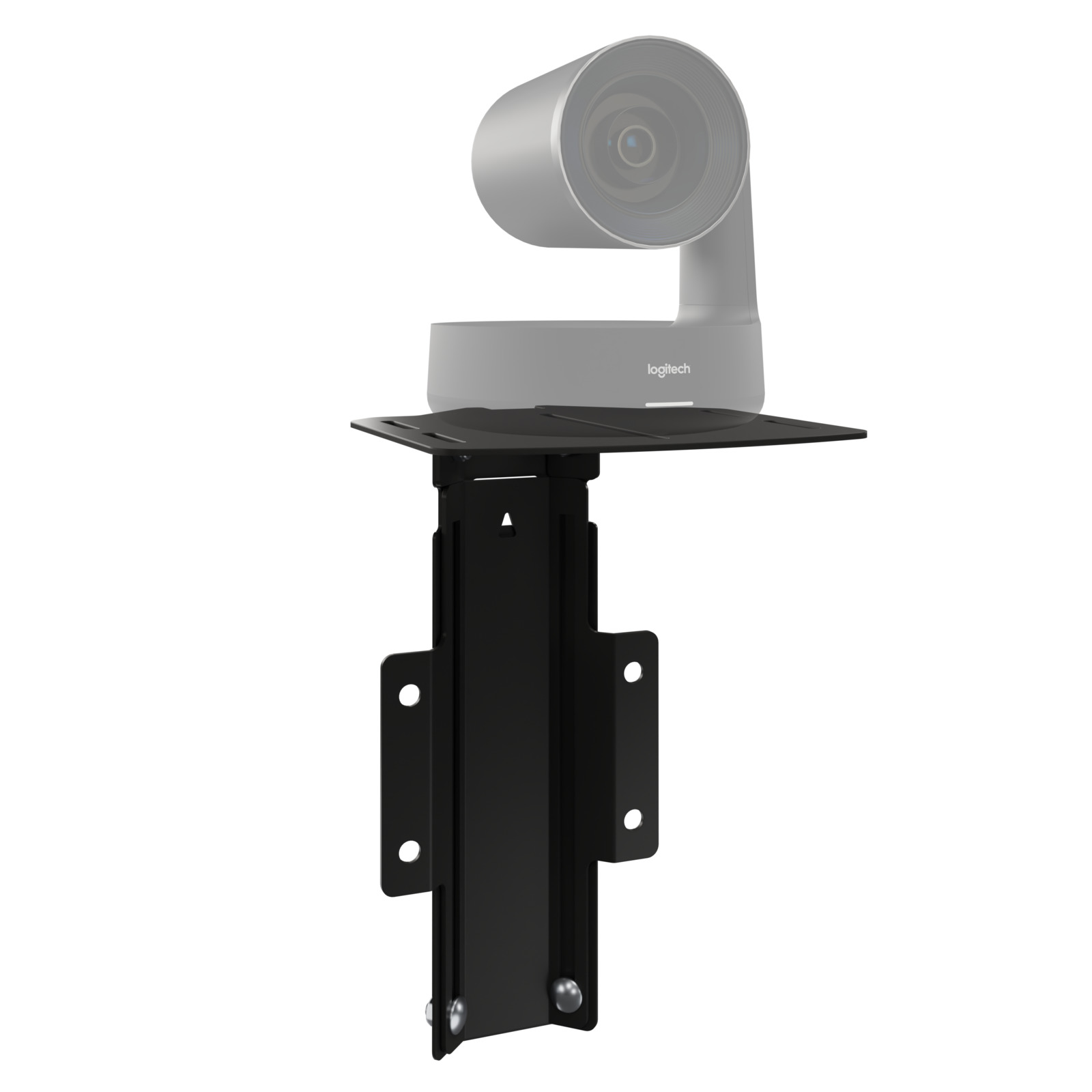 Black Voyager Cart Camera Shelf Accessory with Ghosted Camera