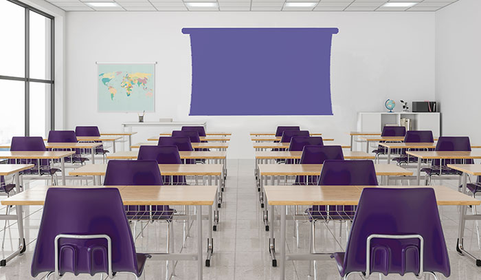 Classroom with projection