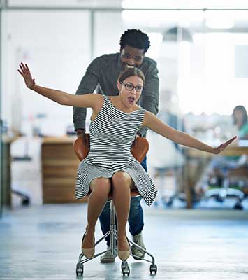 Having fun at the office