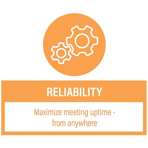 Reliability illustration with icon and tagline