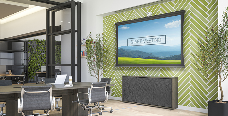 Meeting Room with Tensioned Advantage with SightLine Projection Screen