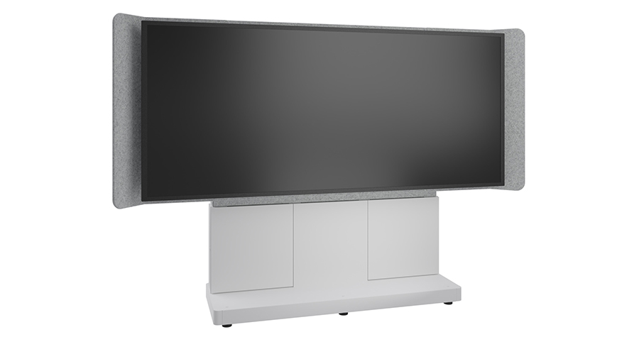 Forum Stand with Ultrawide Display