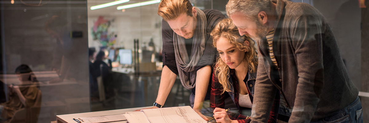 Solutions Engineering Team working on an AV diagram