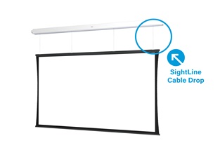 Tensioned Advantage projection screen Sightline CableDrop