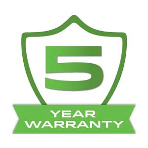 5 year warranty logo