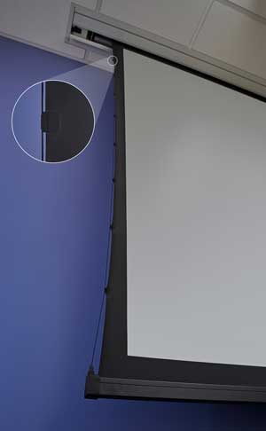 Image with close up of tensioned cables and RF welded tabs on a screen.