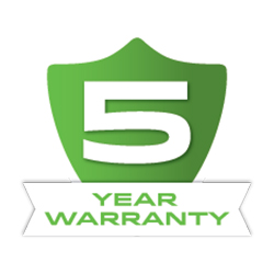5 year warranty logo