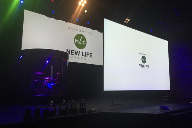 Da-Lite screens at New Life church