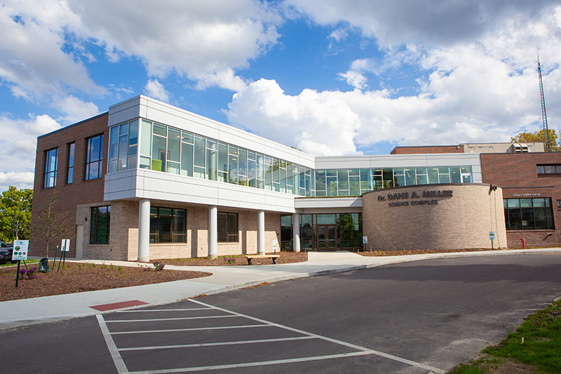 Outer view of college building.