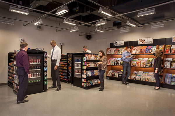 Store set up with video cameras