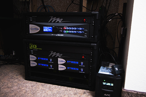 Middle Atlantic rack with Vaddio AV equipment.