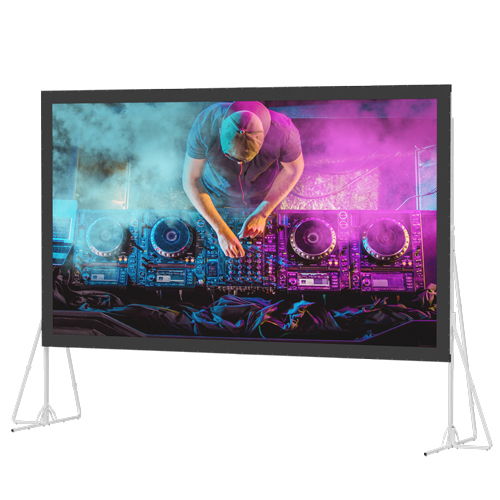 Portable rental and staging projection screens