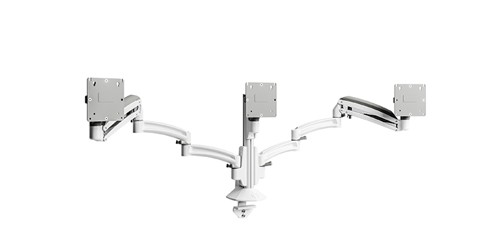 K1C330W triple monitor mount white