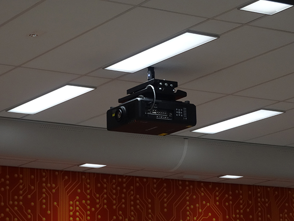 Chief heavy duty projector mount in a classroom