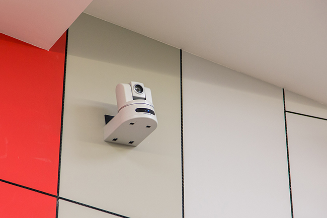 Vaddio PowerVIEW on a wall in the Hall