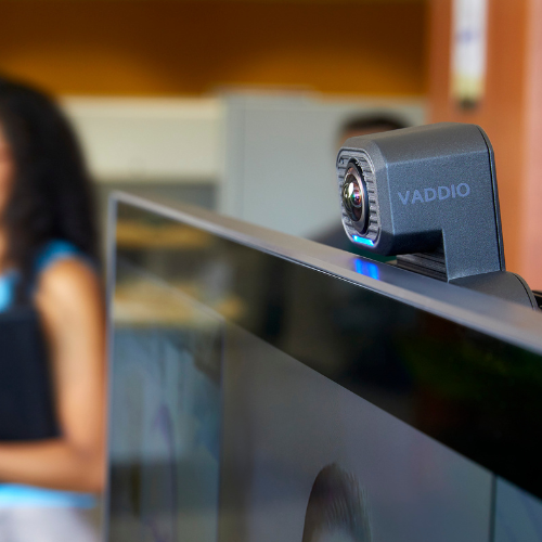 Vaddio's EasyIP 5 ePTZ camera in a conference room