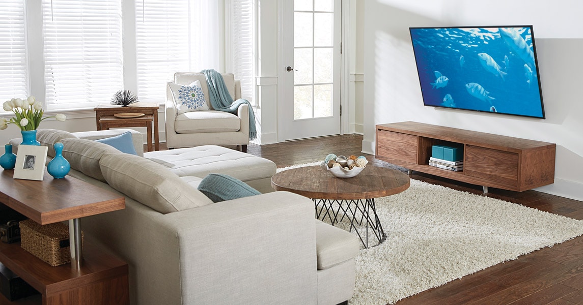 Sanus mount in a living room
