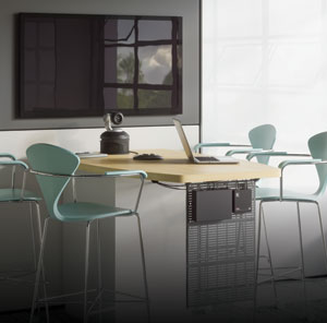 Videoconferencing room with installer simplified service with Chief