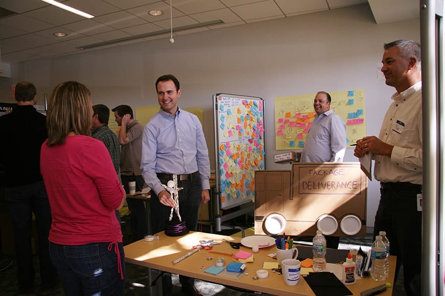 Milestone team participating in Design Thinking