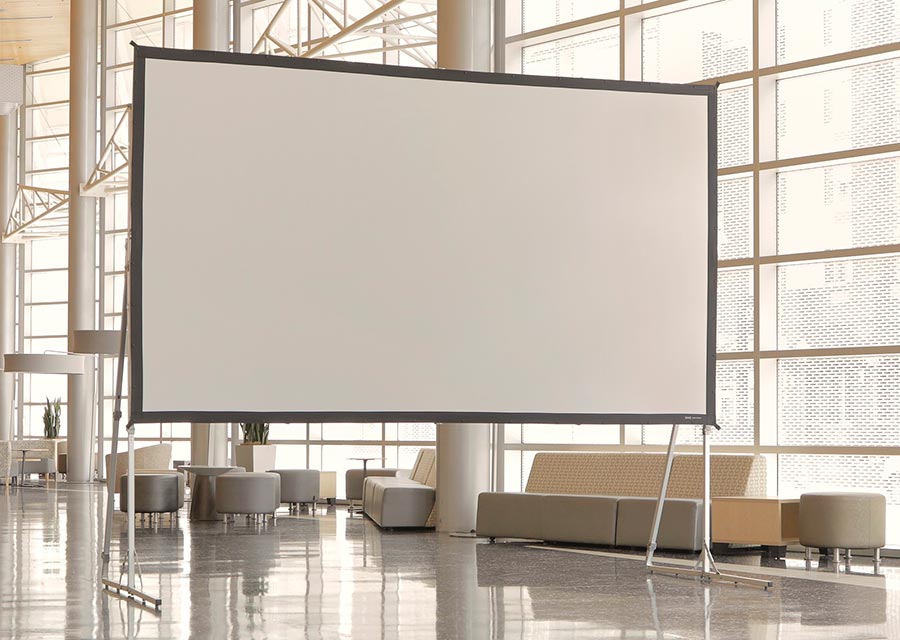 Large Da-Lite Fast-Fold Deluxe portable screen