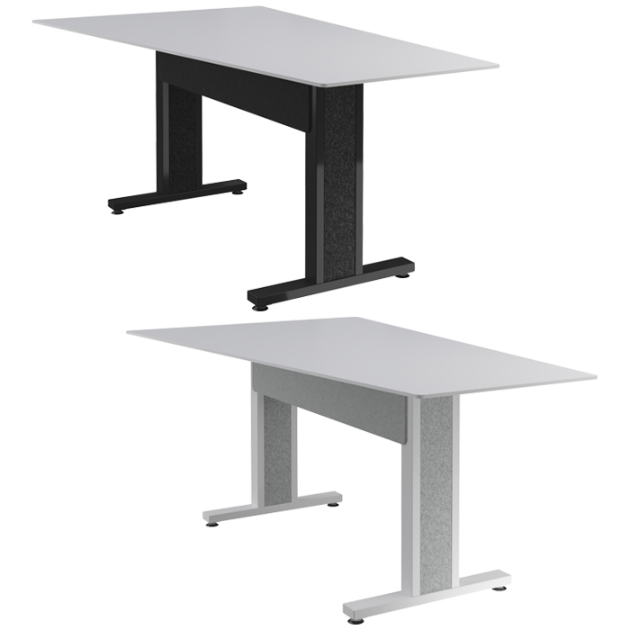 Forum Collaboration Angle tables are great for hybrid workspaces.