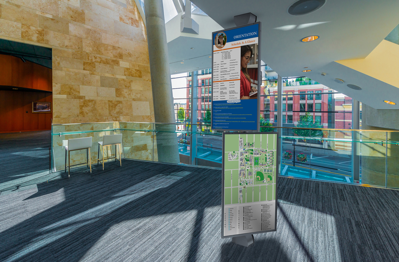 Digital signage helps visitors find their way around campus