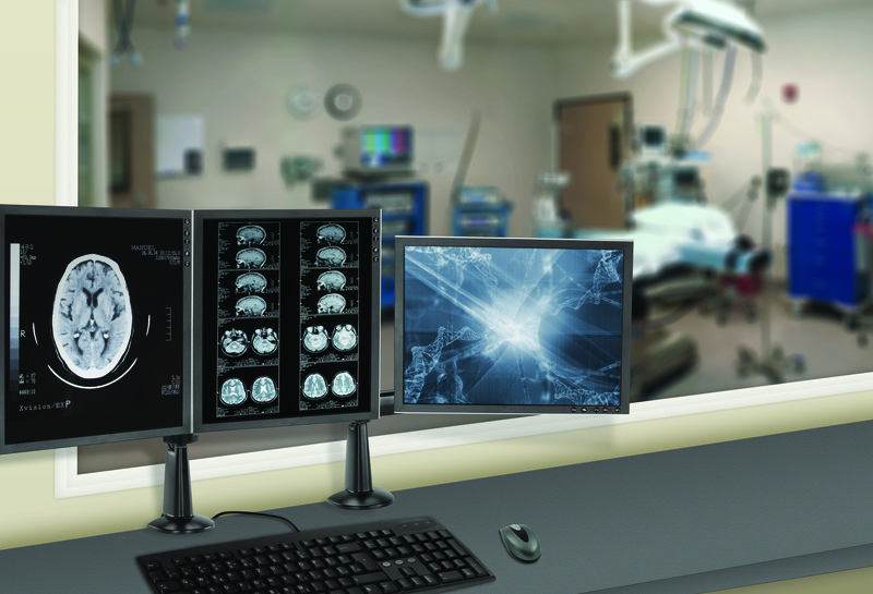 Chief display mounts in a healthcare application