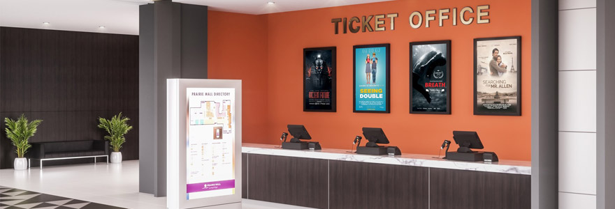 digital signage at ticket office