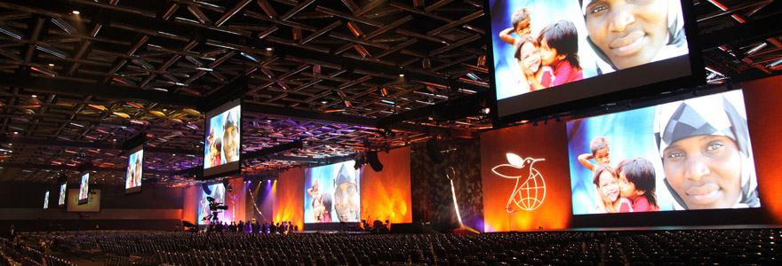 live event production in large arena